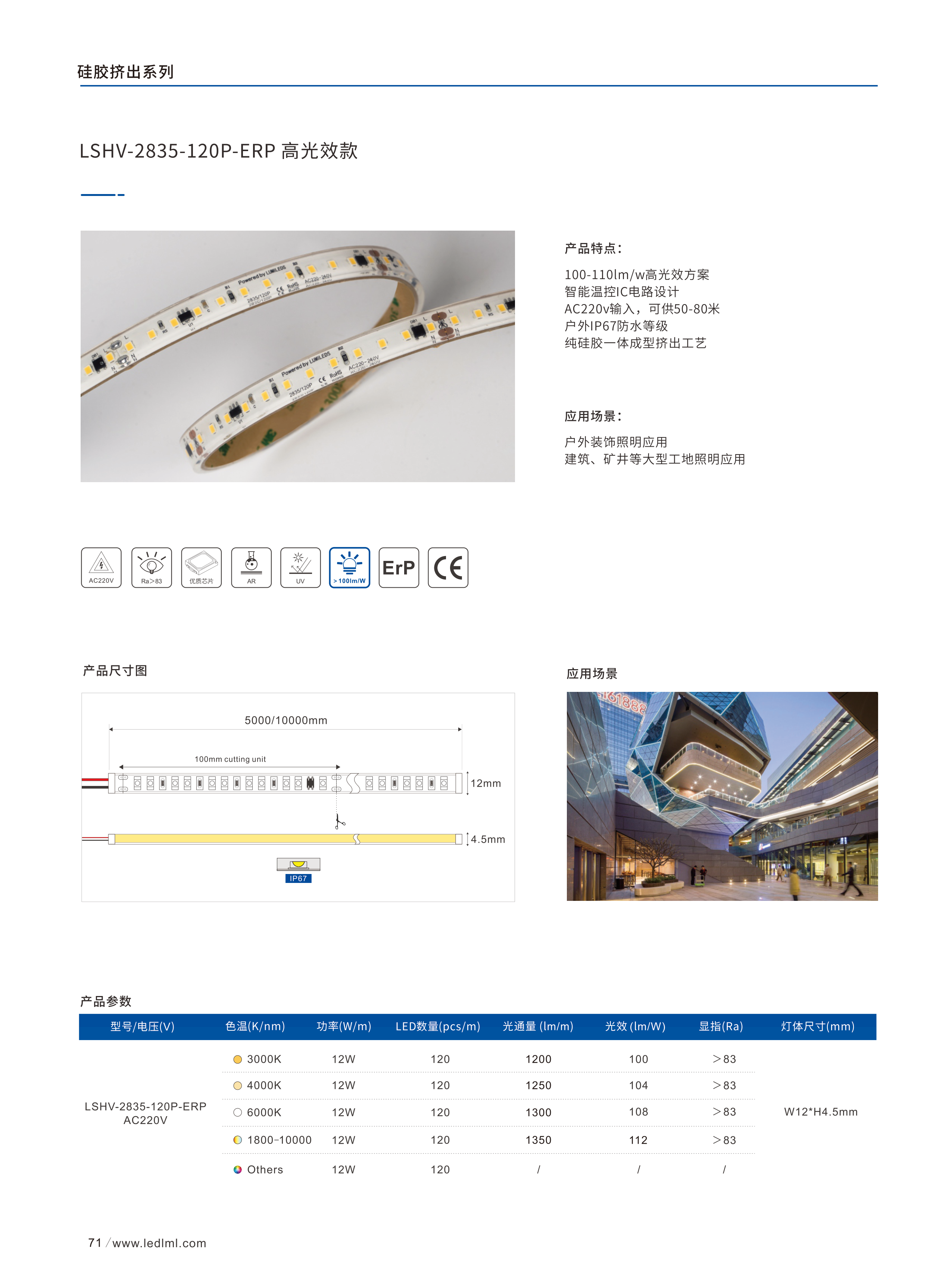硅胶挤出灯带
