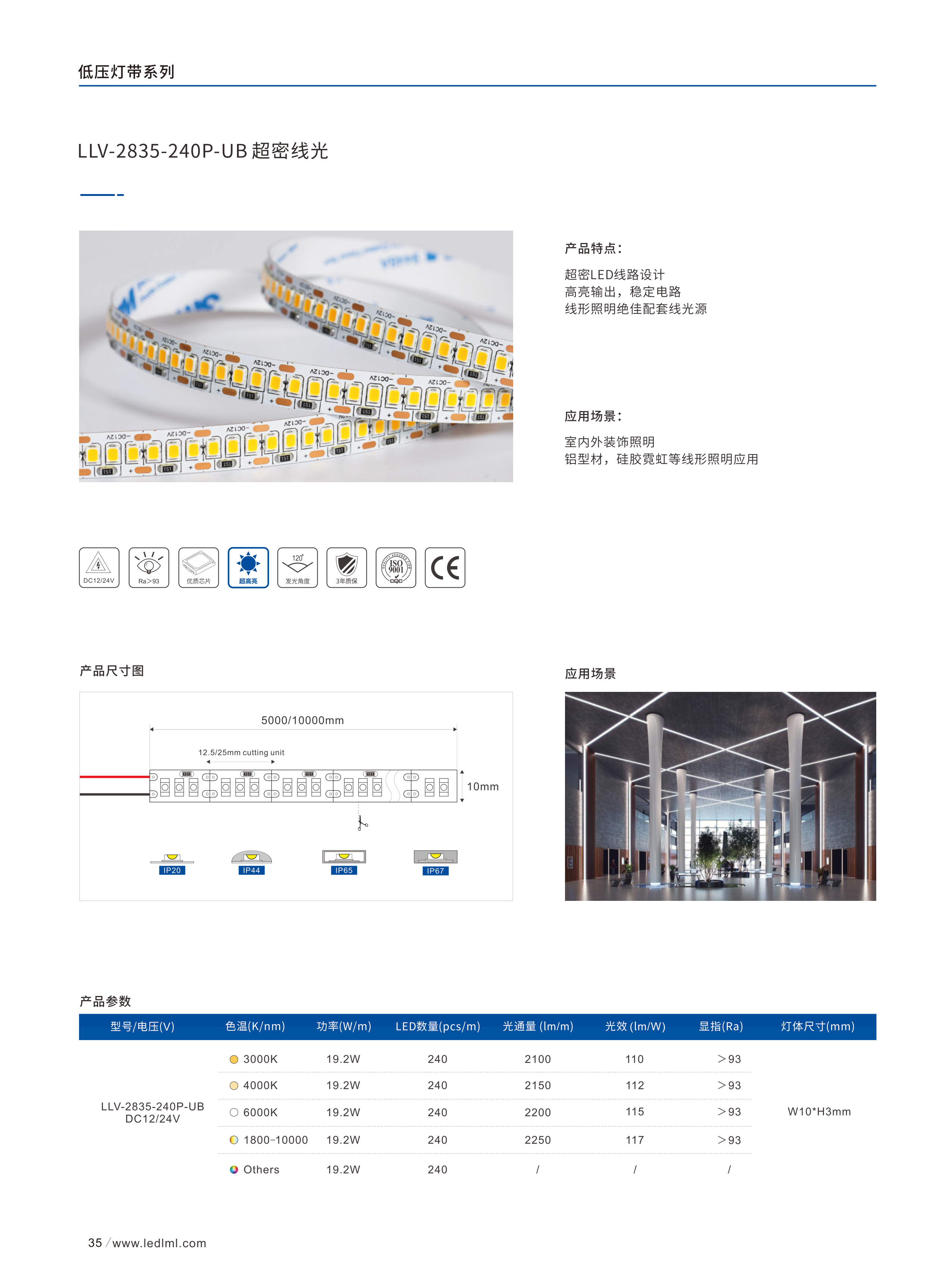 高亮高显低压灯带