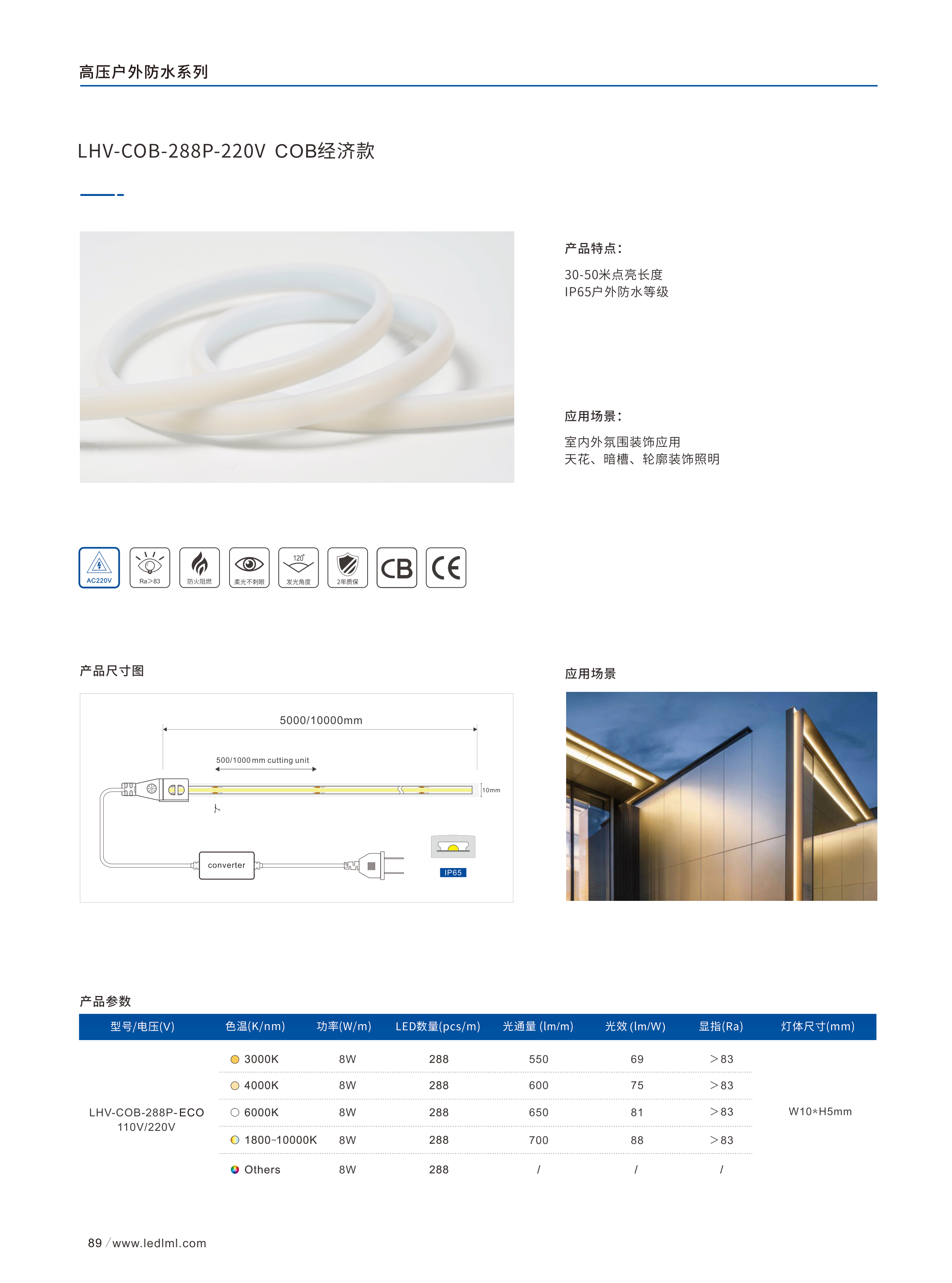 高压防水灯带